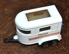Vintage Matchbox Superfast Pony-Trailer Polizei Anhänger Pferdewagen