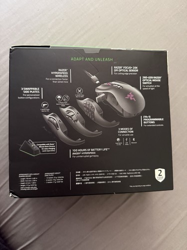 Razer Naga Pro Modular Wireless Gaming Mouse with 3 Swappable Side Plates Black - Afbeelding 6 van 7