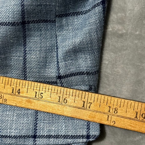 UNTUCKit Blazer Small Gray Plaid Notch Single Breasted 36S Linen Wool Blend Mens - Picture 6 of 15
