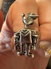 Vintage Popeye The Sailor Man Sterling Silver Movable Ring. 925 Stamped