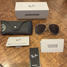 Ray-Ban ORBR0101S Aviator Reverse Polarized UV400 Gold Metal Violet 59mm