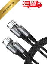 2 Cable USB C Conector Auxiliar de Audio iPhone 15 16 Pro Max Galaxy S24 S23 S22