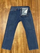 Vintage Y2K Levi Strauss  Co 501 Button Fly Cotton Medium Wash Denim Jean 36x30