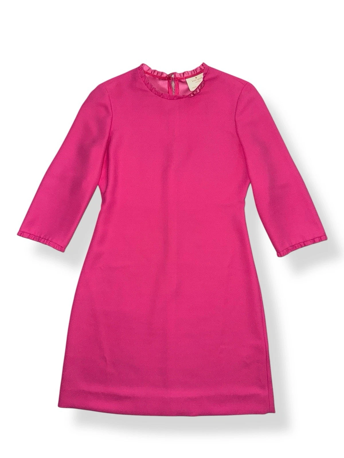 Abito Kate Spade grazioso rosa con colletto a volant e tubino mod taglia 0