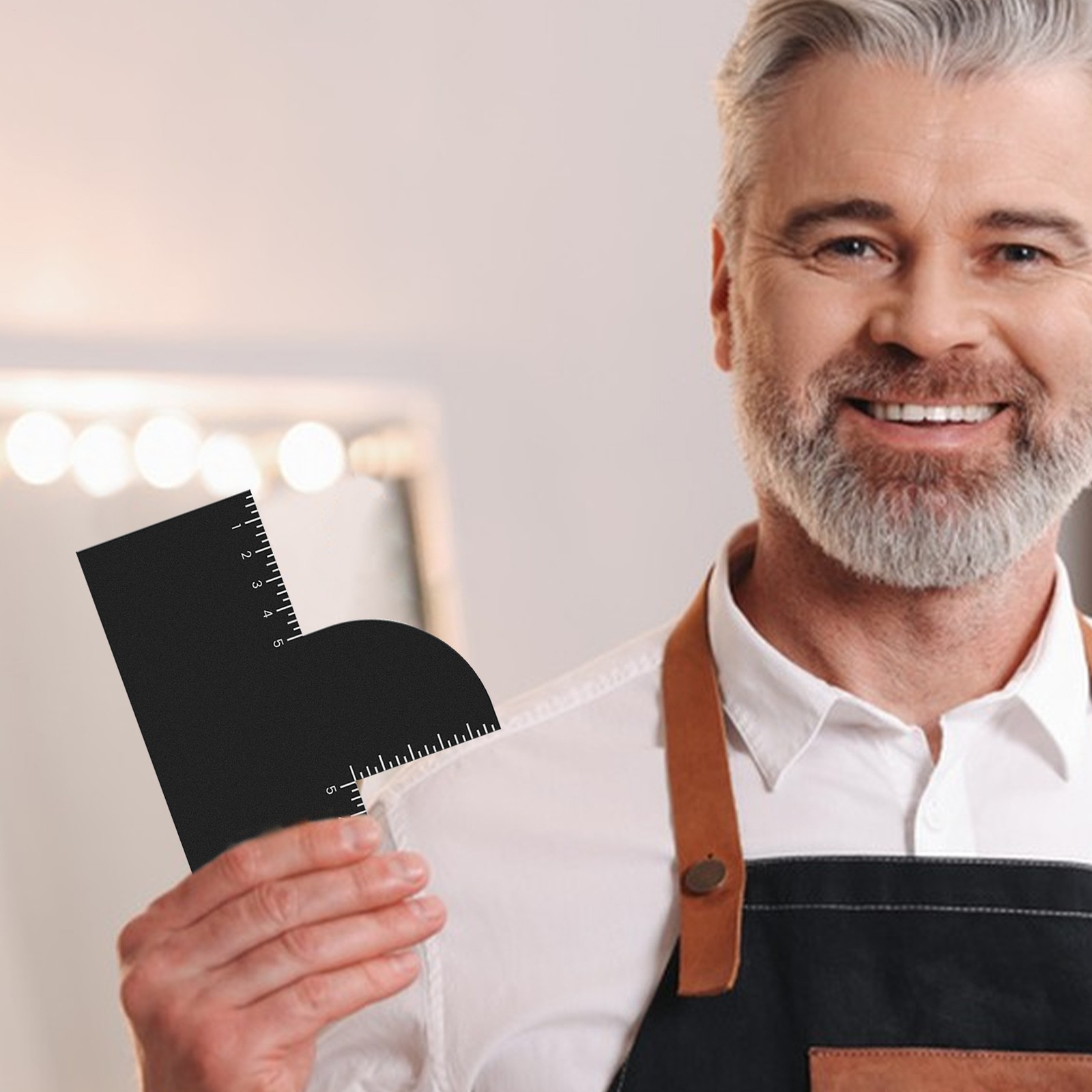 Hairline Shaping Maker Enhancement Card For Barbers With Measurement Indicators