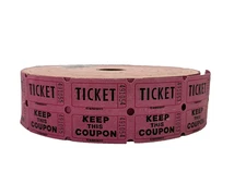 Amscan Double Roll Raffle Auction Giveaway Pink Door Prize Event Tickets - New
