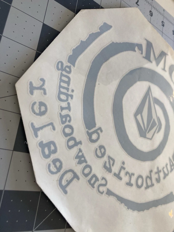 Volcom Snowboarding - Vintage Skate Surf Shop Dealer Window Sticker - Large RARE - Image 4 of 4