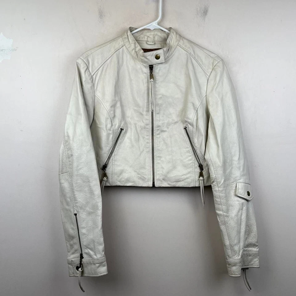 Chaqueta de cuero vintage Wilsons Rock and Roll "Live Free" talla L Foto 2 de 4