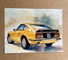 Datsun 240Z Art Print - 8 x 6 inches