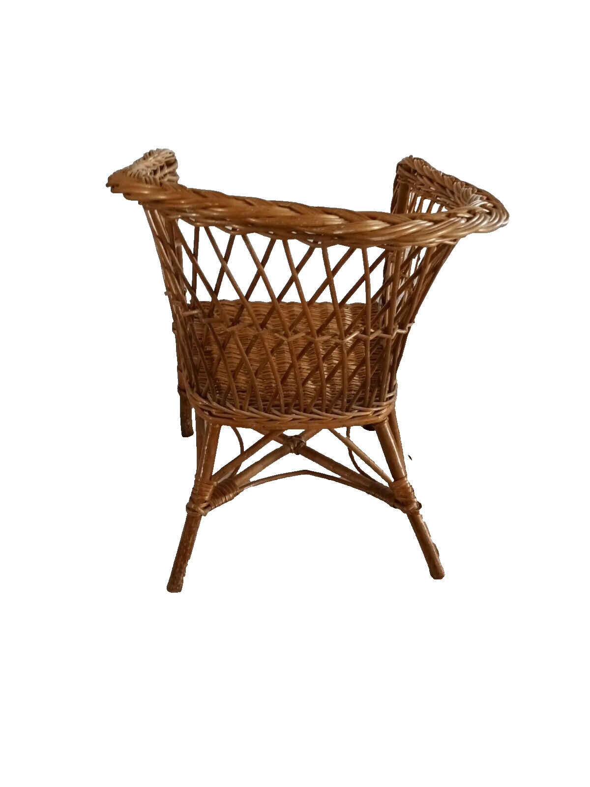 Vintage Children's Dolls Teddies Wicker & Cane Chair eBay