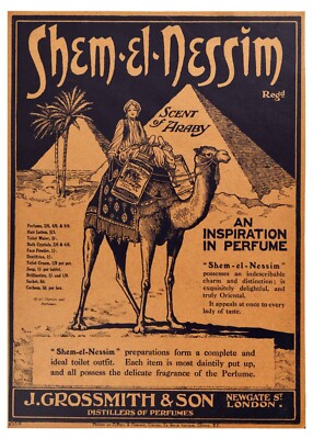 Original Vintage Reklame Orientalisches Parfum Enos Fruchtsalz