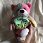 Vintage Zodiac Aquarius Tie Dyed Plush Bear Beanie Style 9” Horoscope Rainbow — photo 7