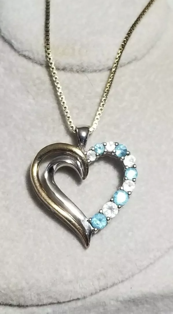 Kay jewelers blue heart necklace deals