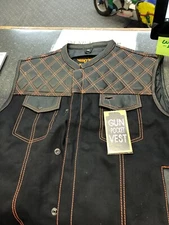 Dream Apparel Men's  Motorcycle Vest for Riding w/ 2 Concealed Pockets