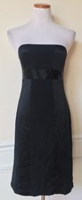 NWT EXPRESS Black Silk Strapless Dress Knee-Length Fully Lined Juniors XS 0 4