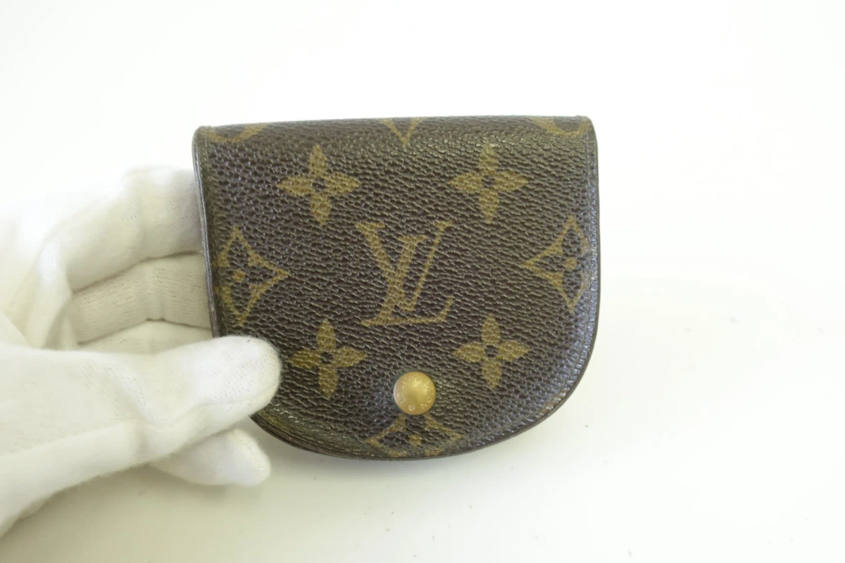 Louis-Vuitton Monogram Porte Monnaie Gousset Wallet Coin Purse