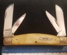 Kinfolks Reproduction Large Congress Knife, Gold Swirl Composite Handles 