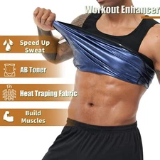 Sauna Sweat Vest Workout Tank Top Waist Trainer for Men Compression Workout Vest