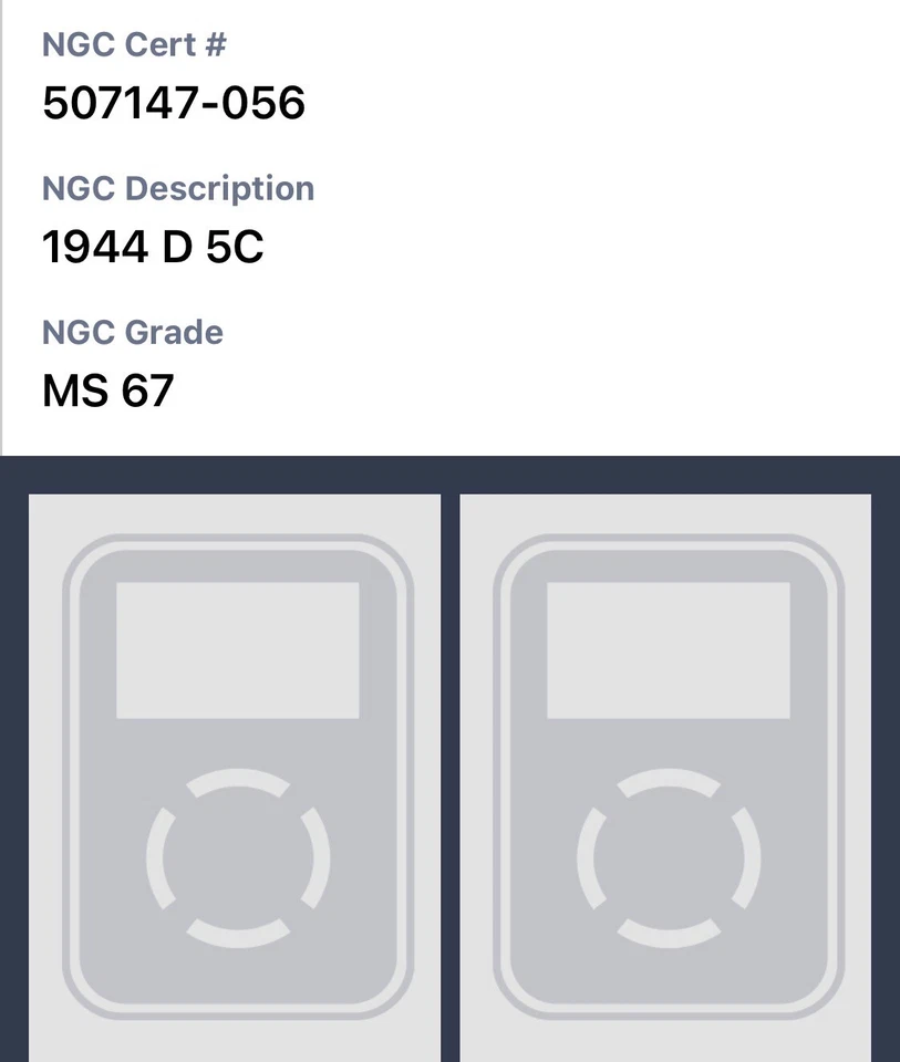 NGC 1944 D Jefferson Silver Nickel MS67 OLD HOLDER 507147-056 - Image 3 of 3