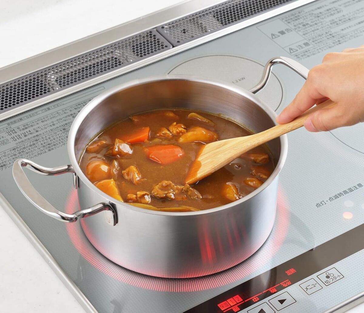 YOSHIKAWA Two-handled pot 7.9in 2.9L COOK CHEF Made in Japan YOSHIKAWA Two-handled pot 7.9in 2.9L COOK CHEF Made in Japan