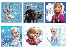 25 Frozen Movie Stickers, 2.5"x2.5" each, Party Favors