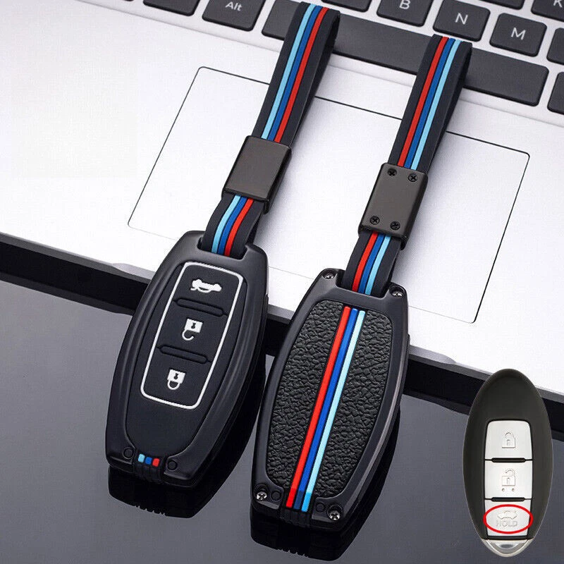Zinc Alloy Silicone Car Key Cover Case For Nissan March X-Trai Qashqai Juke 370Z Foto 4 de 4