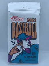 2021 TOPPS HERITAGE MLB Baseball - 1 Sealed RETAIL Pack