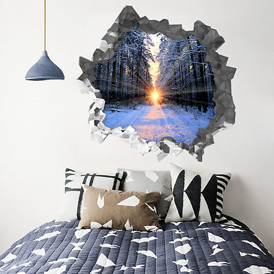3D Wald schnee 523 Mauer Murals Aufklebe Decal Durchbruch AJ WALLPAPER DE Lemon