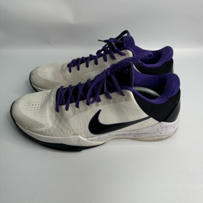 Nike Zoom Kobe 5 V Inline White Black Varsity Purple 386429 101