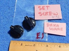 vintage Guitar or radio amplifier control knobs DAKA WARE - 2 each - black