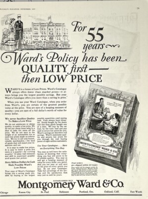 Vintage  Montgomery Wards 1927 Ephemera Print Ad