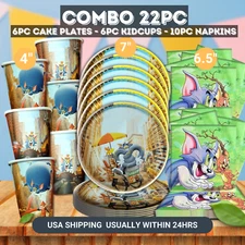 TOM JERRY mouse cup plate birthday party supplies favor centerpiece decoration