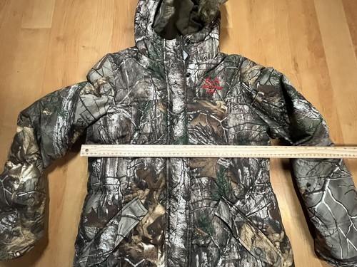 RealTree Xtra Womens M Hooded Coat Puffer Jacket Fur Camo Full Zip Jacket Parka - Picture 3 of 11