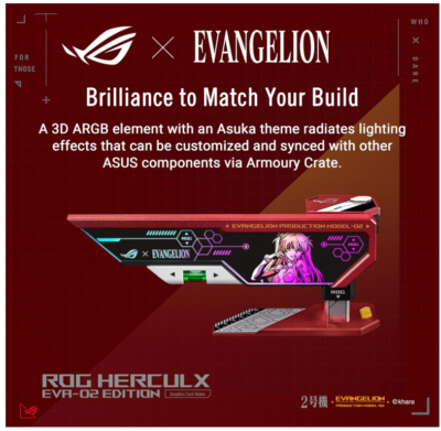 ASUS ROG Herculx EVA-02 Edition graphics card holder new unopened