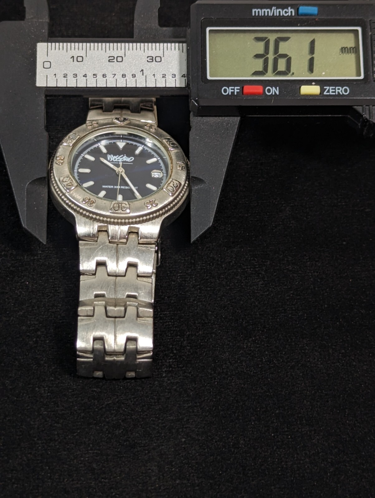 Mossimo Blue Dial Date Indicator Silver Tone Stai… - image 3