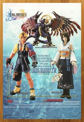 2001 Final Fantasy X 10 Action Figures Print Ad/Poster PS2 Playstation 2 Pop Art