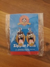 Looney Tunes Tazmanian Devil Playful Zipper Pull Keychain Set Of 2 Taz
