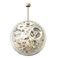 MOVEMENT ETA UNITAS 6497-1, TRADITIONAL SKELETON BEAUTY, RHODIUM, 