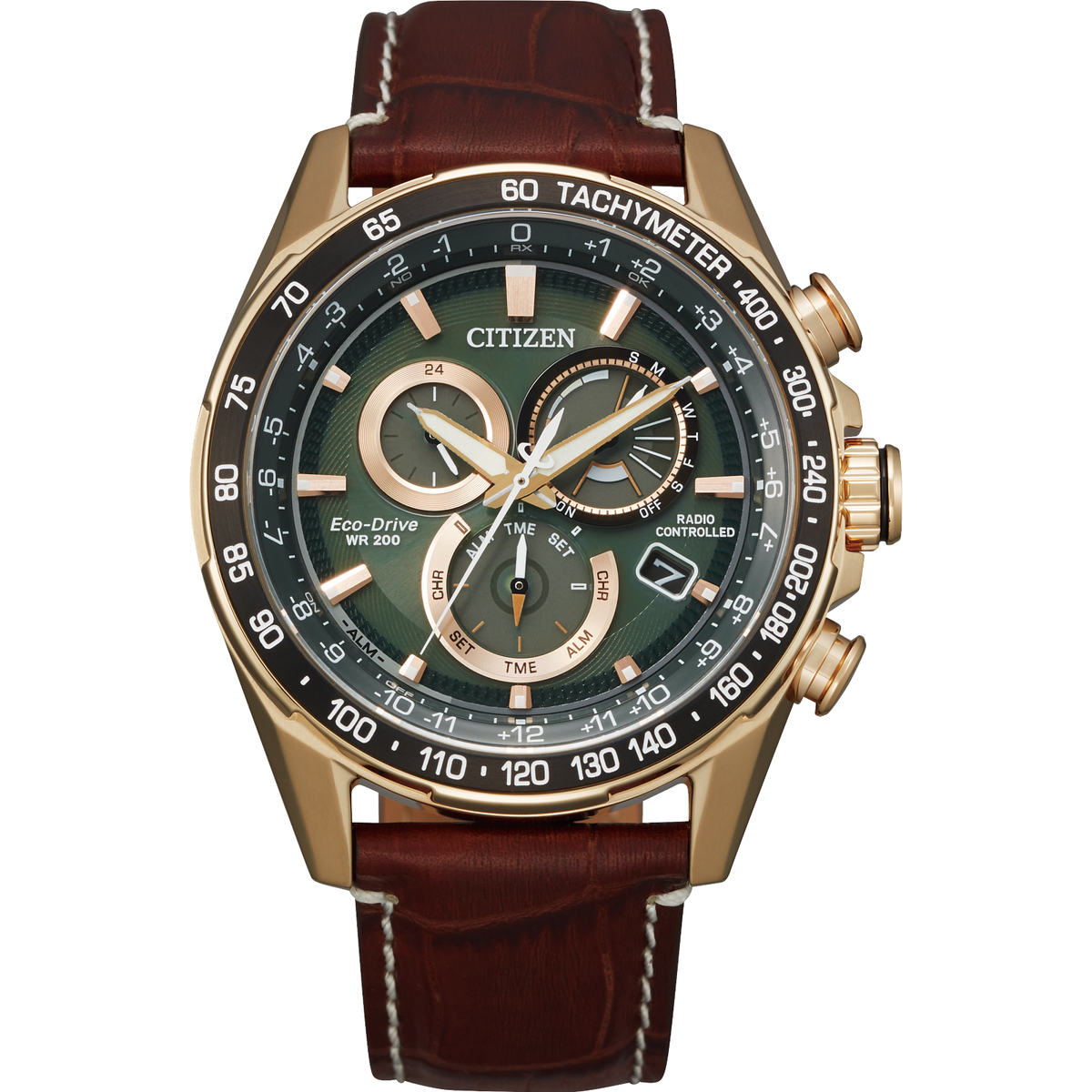 Citizen PCAT Eco-Drive Rose Plated Steel 43mm Watch, CB5919-00X | eBay