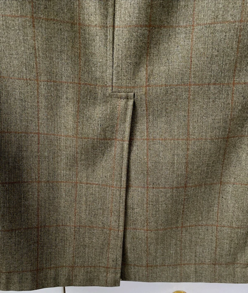 Blazer Abrigo Deportivo De Colección Rockabilly Talla 44L Verde A Cuadros 3 Rollos 2 Lana Mancha Atómica Foto 3 de 4