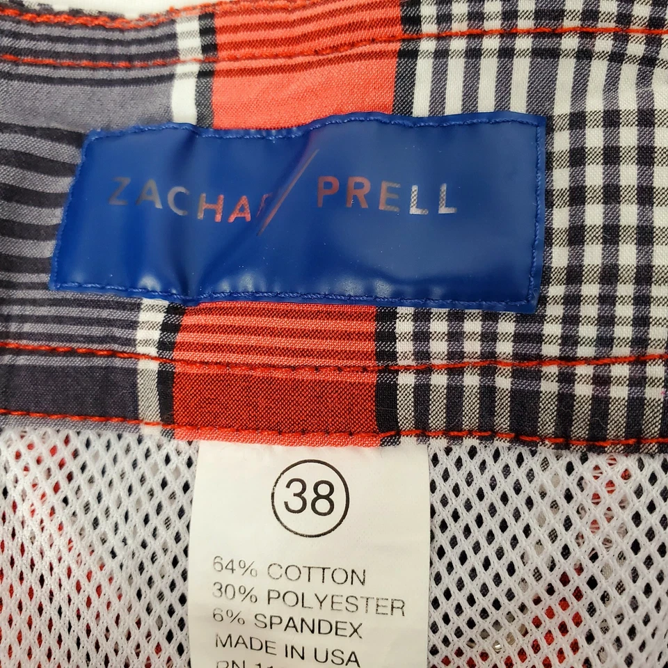 Bañador Zachary Prell para hombre talla 38 gris a cuadros a cuadros a cuadros Foto 3 de 4