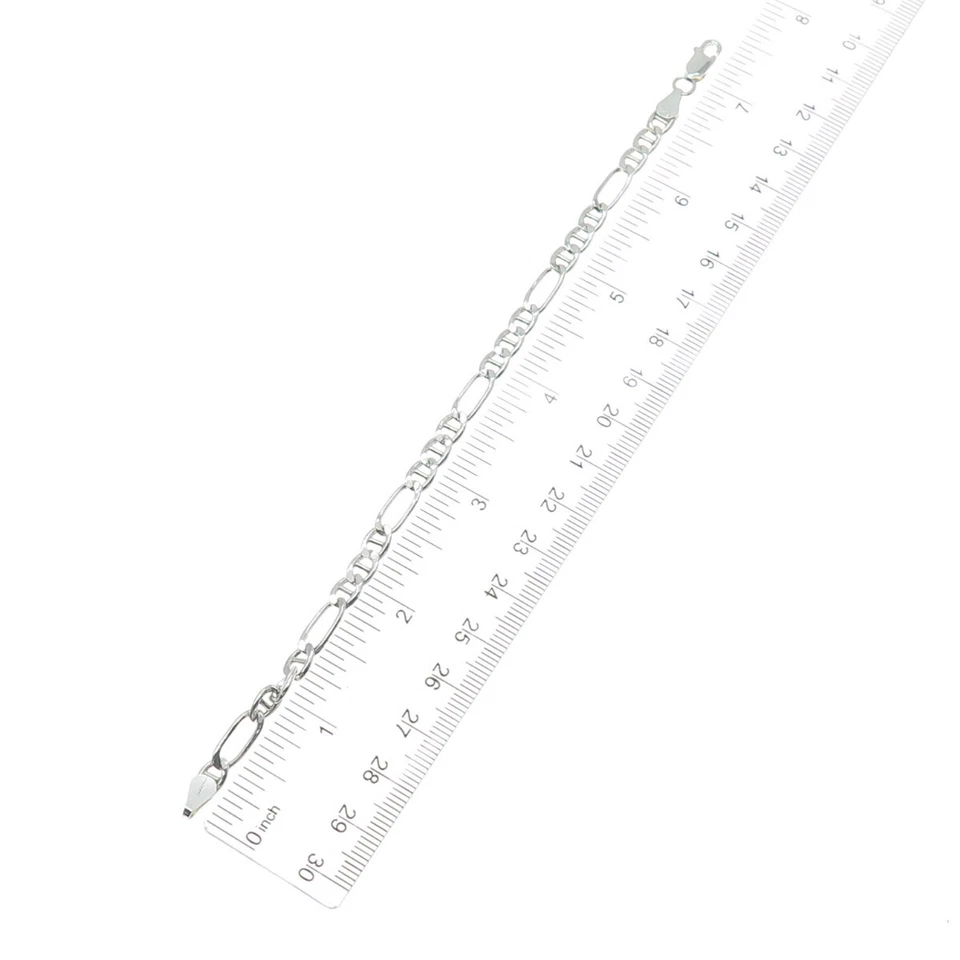 DANECRAFT 925 Sterling Silver Italy Figaro Link Bracelet 7.25" - Image 2 of 4