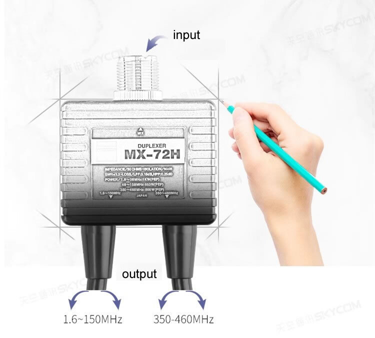 Original Japan Diamond MX-72H Duplexer 1.6-150MHz / 400-460MHz