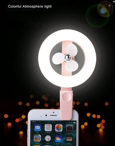 Nuevo Mini Ventilador USB Eléctrico Portátil con Flash LED Selfie Luz de Relleno para Mo - Imagen 6 de 28