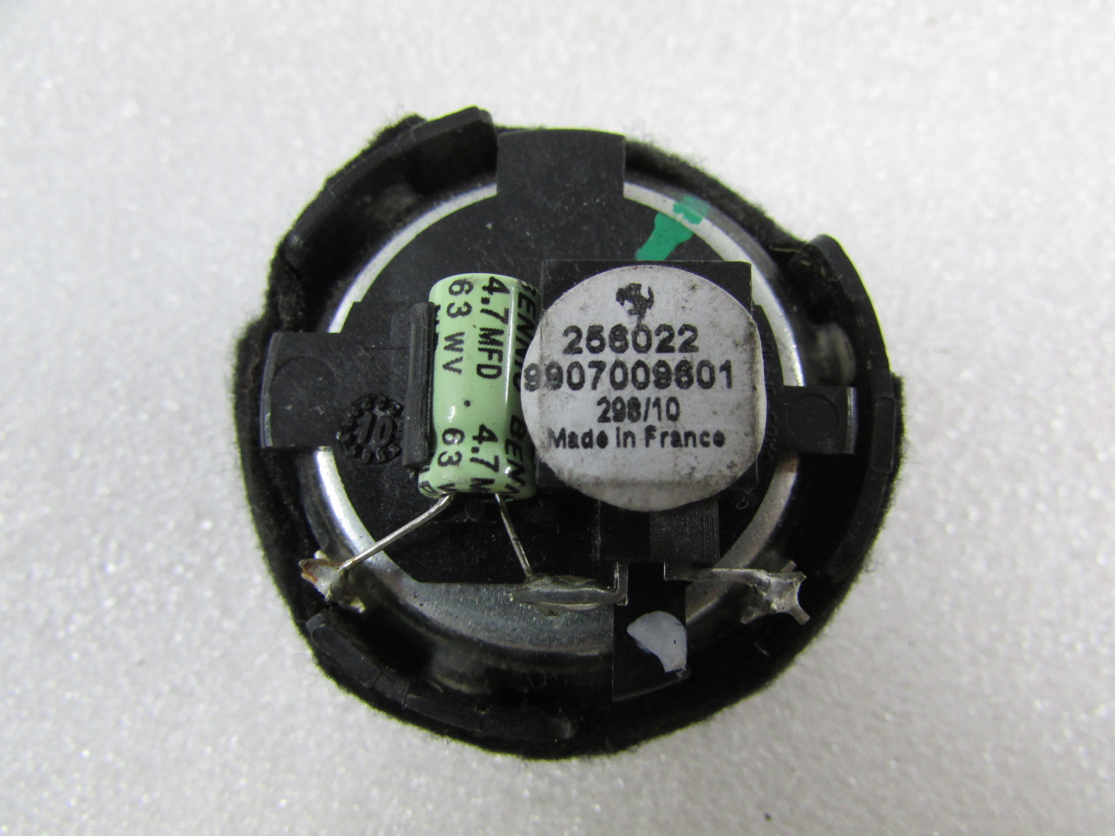 Ferrari California, Door Tweeter Speaker, Used, P/N 256022