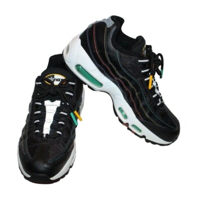 Nike AIR MAX 95 SE Running Shoes Black Size Reflective Multi