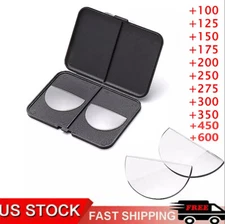 Stick-on Magnifying Reader Reading Energy Visible Clear Lense Sunglasses/Glasses