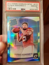 2017 Panini Donruss Optic Holo Patrick Mahomes Rc  Psa 10 