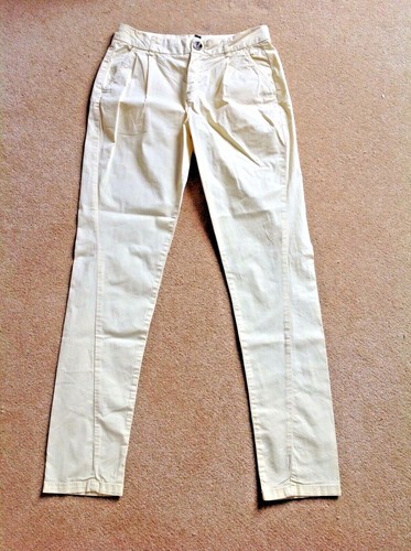 TOPSHOP BRIGHT LEMON YELLOW SLIM FIT 