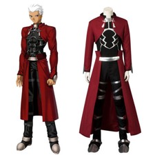 IN STOCK Fate/stay night EMIYA Archer Cosplay Red Plain Mystic Code Costume